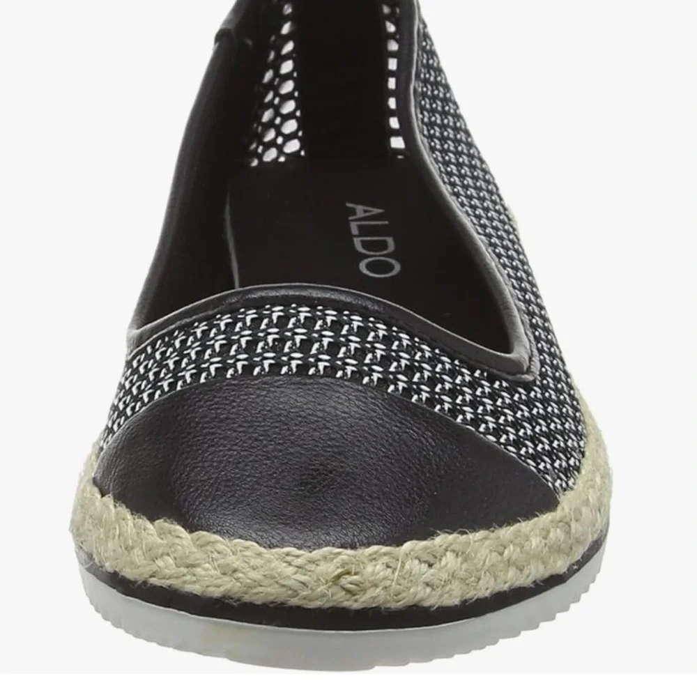 ALDO Black and White Women's Espadrille ballet Flats 8.5